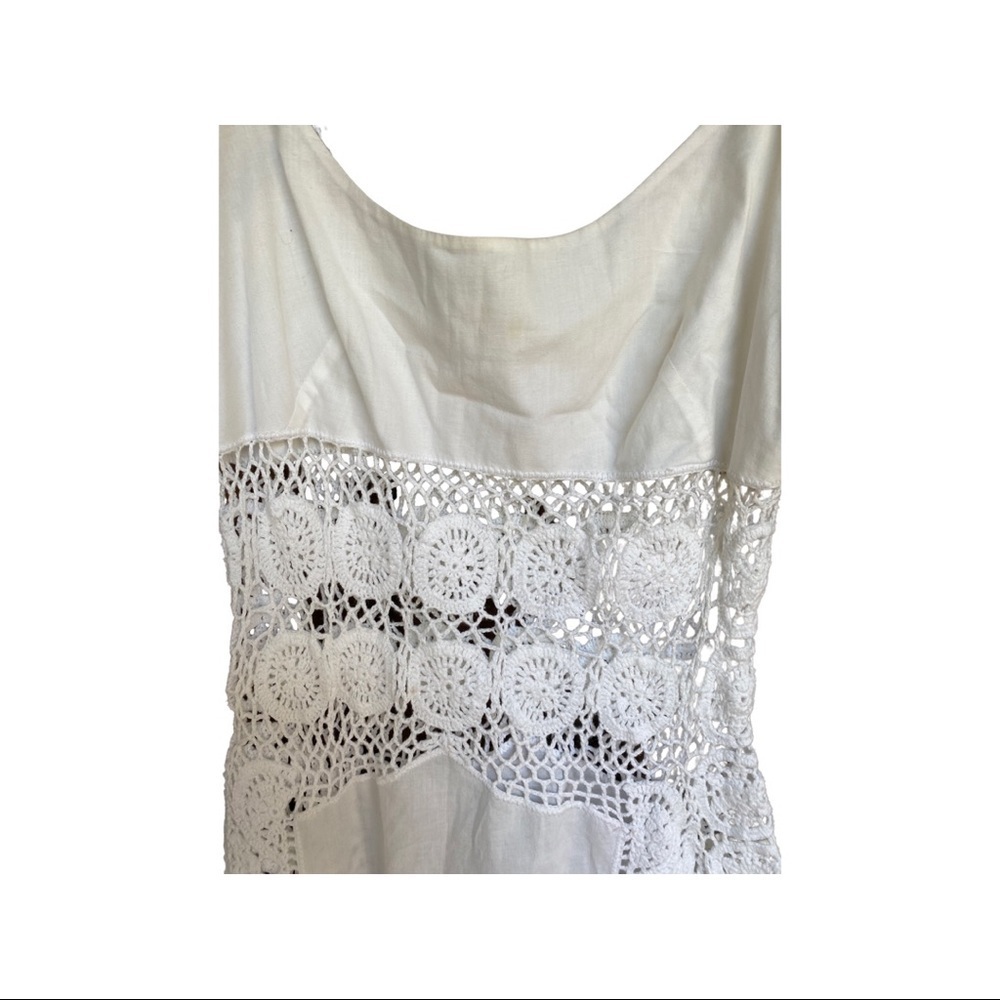 Melissa Odabash White Crochet Mini Dress | Size S | Resort Beach Cover Up - Picture 4 of 7